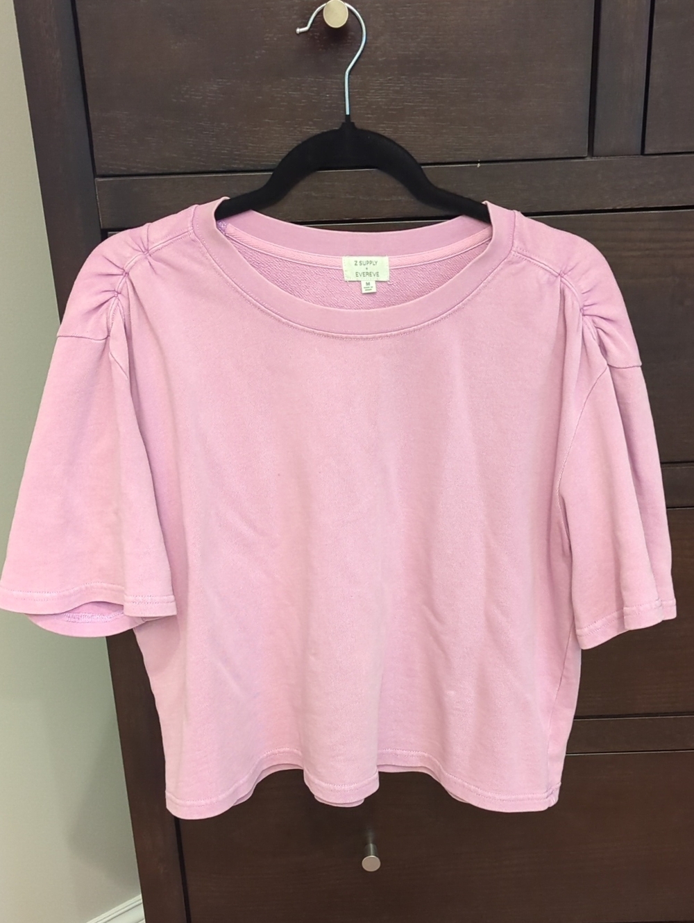 Z Supply Evie Puff Sleeve Tee - Light Pink